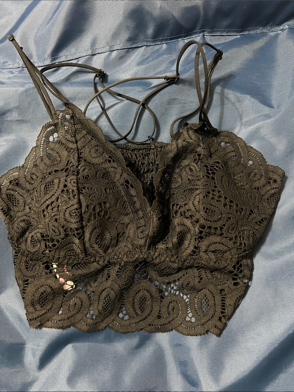 PINK Victoria's Secret Black Lace Bralette Bandeau- never worn